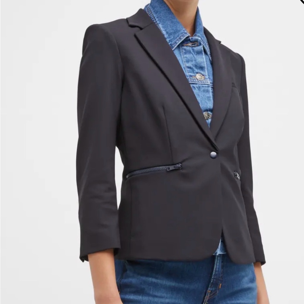 Veronica Beard Scuba Boy Blazer sz 0 Navy